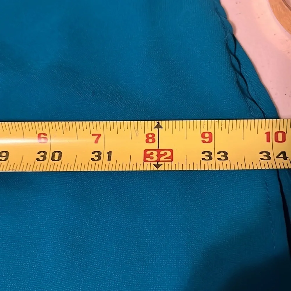 H M  teal blue dress, butterfly sleeves. . Sz14